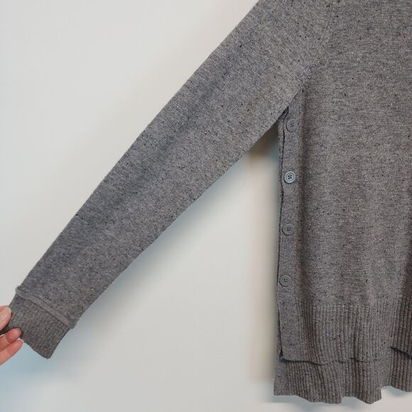 C.C. California Crewneck Sweater Size S Button Side Hem Wool Alpaca Preppy Chic - Picture 8 of 15